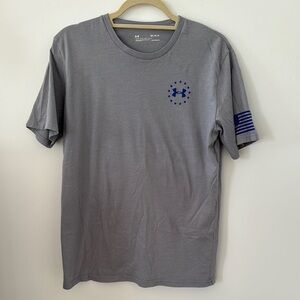 Under Armour Gray T-Shirt with Blue Logo